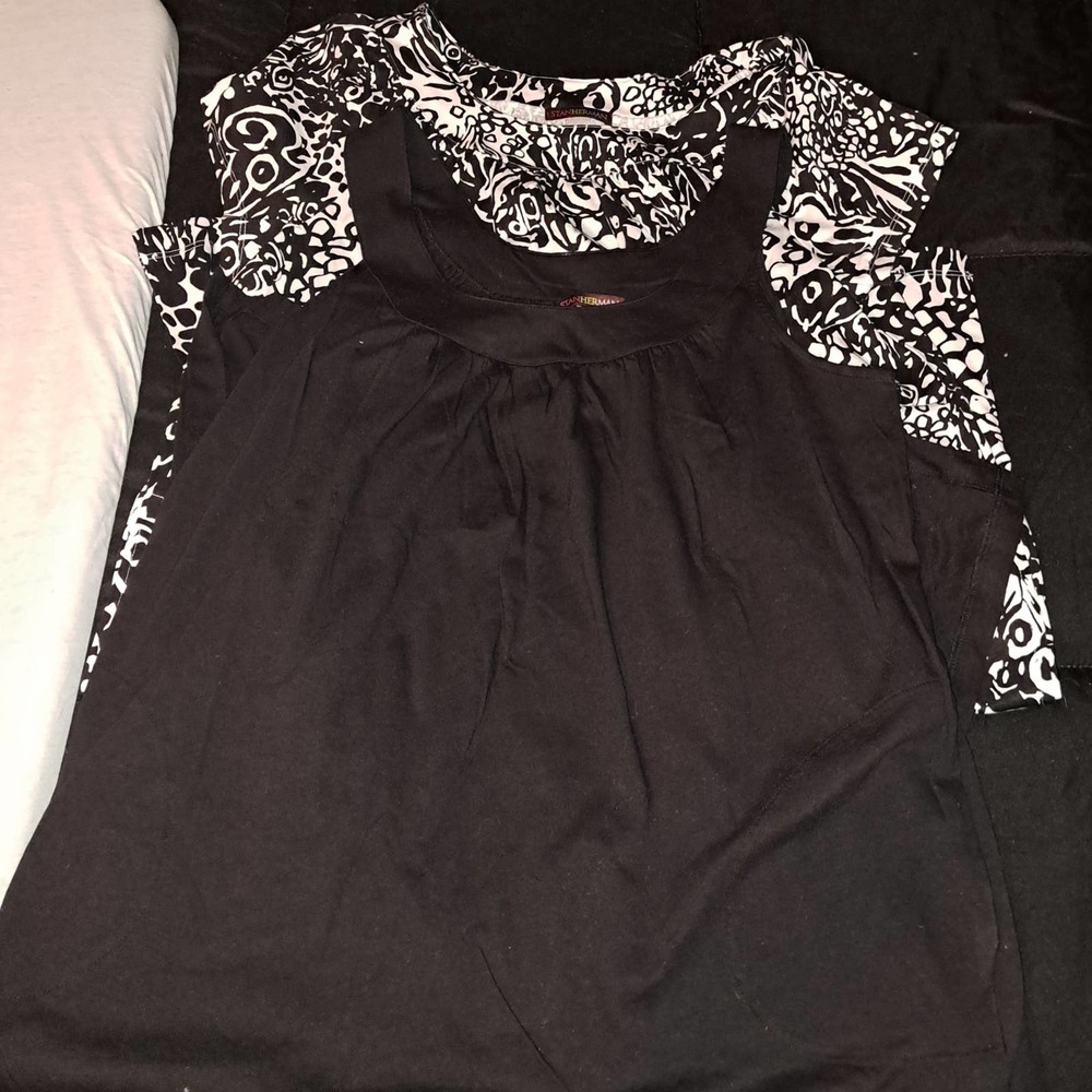 NIB- TWO Stan Herman SIZE M MAXI Cotton Dresses -Pockets
